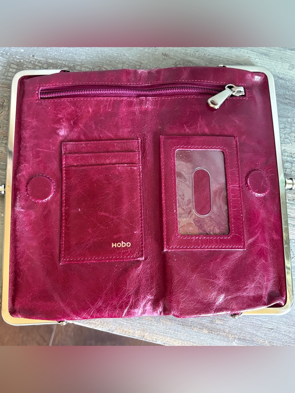 HOBO brand Burgundy Clutch wallet
